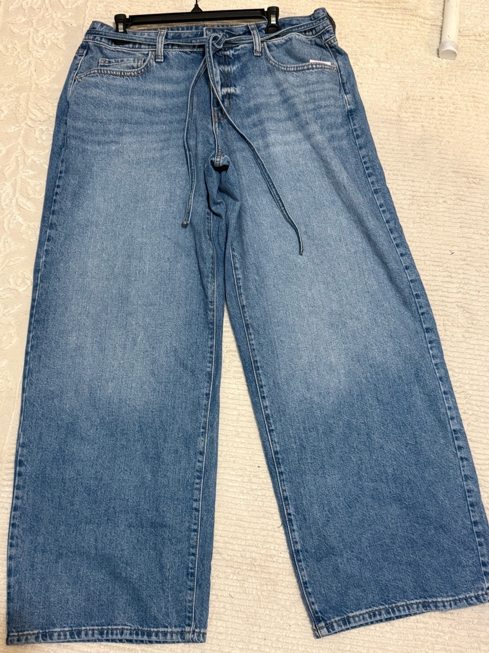 Wild Fable Blue Wide Straight jeans /belted 12 NWT - Picture 2 of 8